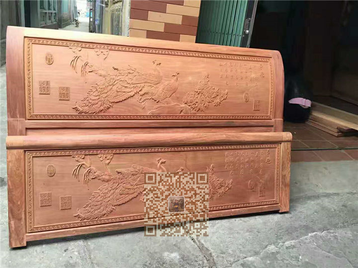 广西红木家具大床系列 41