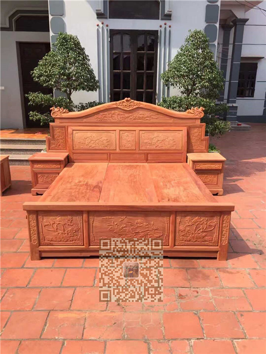 广西红木家具大床系列 15