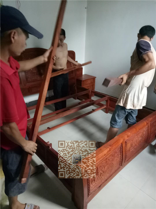 广西红木家具大床系列 1