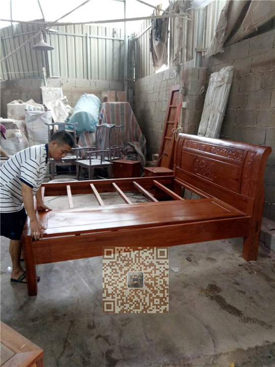 广西红木家具大床系列 20