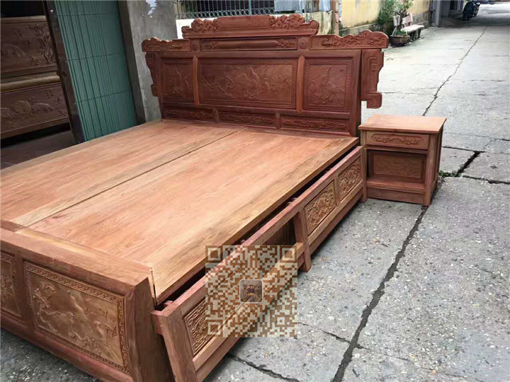 广西红木家具大床系列 33