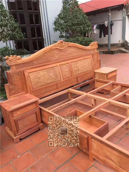 广西红木家具大床系列 12
