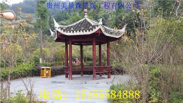 贵阳碳化木凉亭-凉亭应用范围 