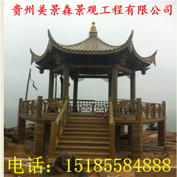 贵阳防腐木凉亭施工 