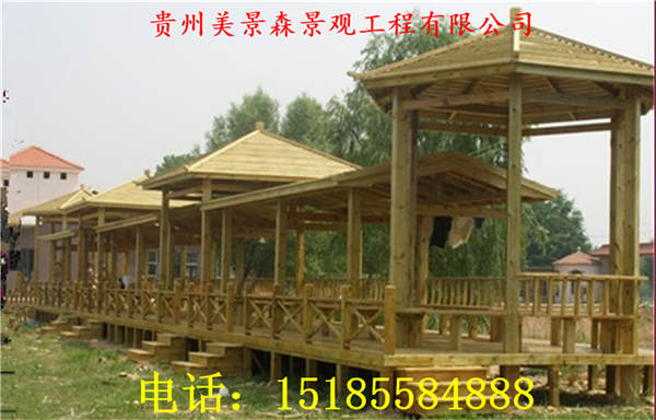 贵州防腐木凉亭-贵州美景森专业施工 