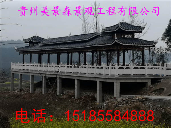 贵州防腐木古建长廊 