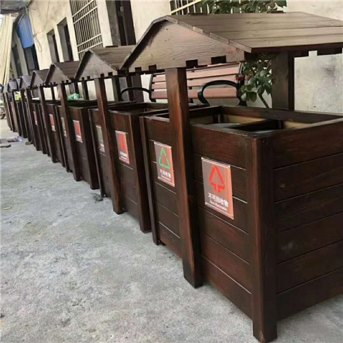 南阳防腐木垃圾箱