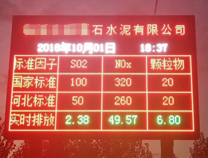垃圾厂环保监测LED屏定做 