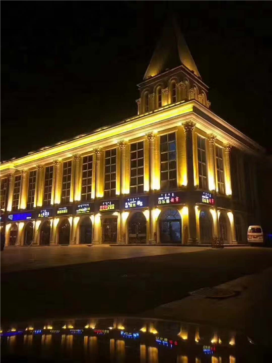 内蒙楼体亮化-建筑楼体亮化-夜景照明工程-春节景观布置