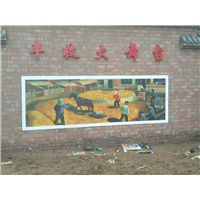襄阳文化墙绘彩绘已完成