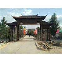 三门峡防腐木门头