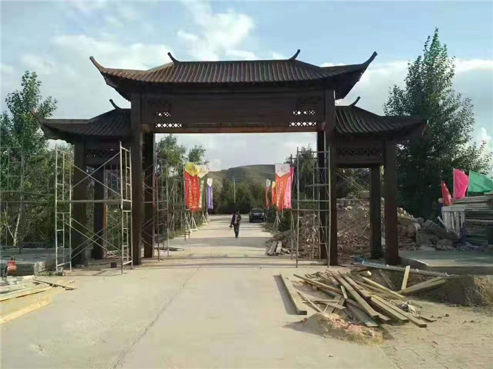 三门峡防腐木门头