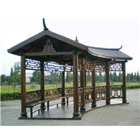 青岛防腐木长廊2