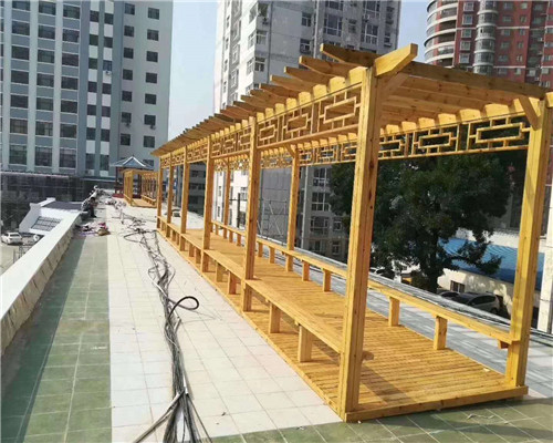 青岛防腐木廊架14