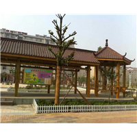 武汉防腐木长廊1