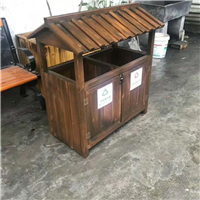 玉树防腐木垃圾箱直销