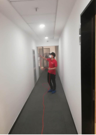 中盈广场中财分公司室内空气净化 