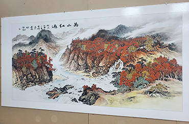 瓷板画壁画影壁墙画定制高温浮雕不褪色