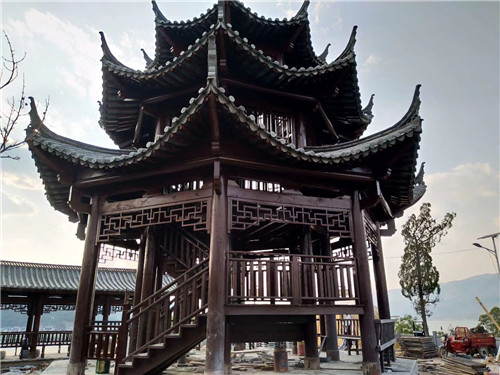昆明古建筑凉亭 
