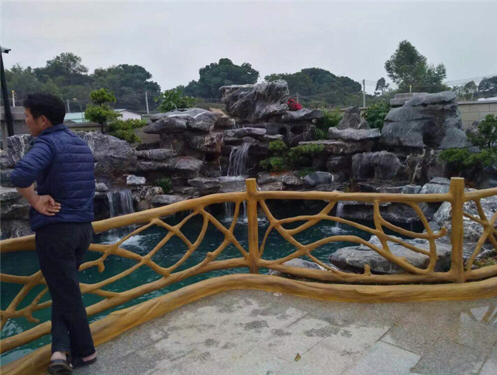 岳阳仿木栏杆g浏阳仿木凉亭h浏阳假山鱼池 