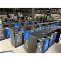 新疆铁板垃圾桶 
