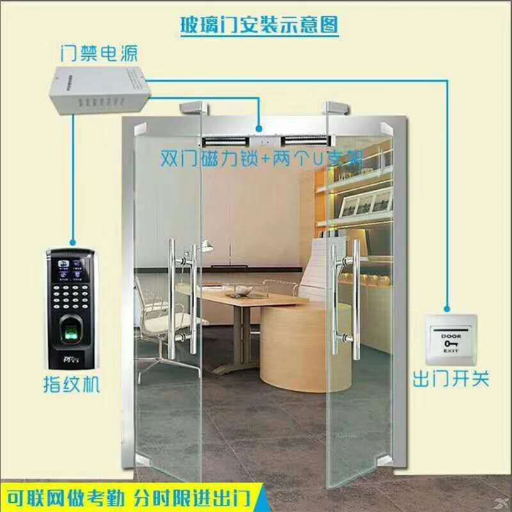 洛阳刷卡感应玻璃门5