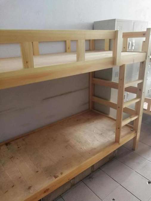河南实木高低床 