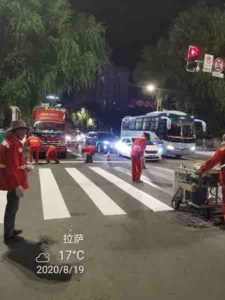 林芝地区道路标线