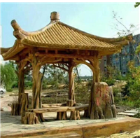 文登假山假树h文登仿木凉亭施工队