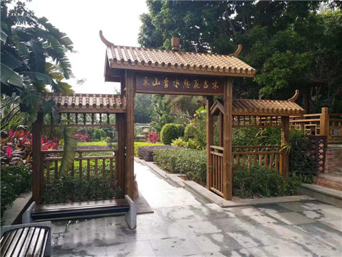 深圳防腐木花架