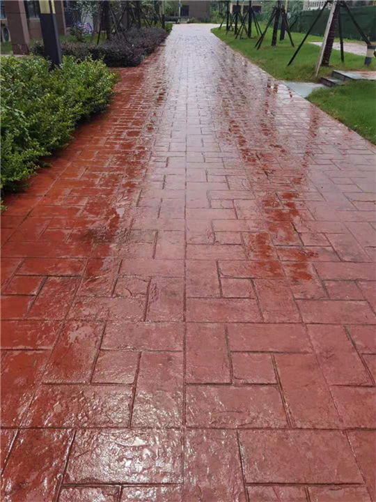 黄石压花地坪