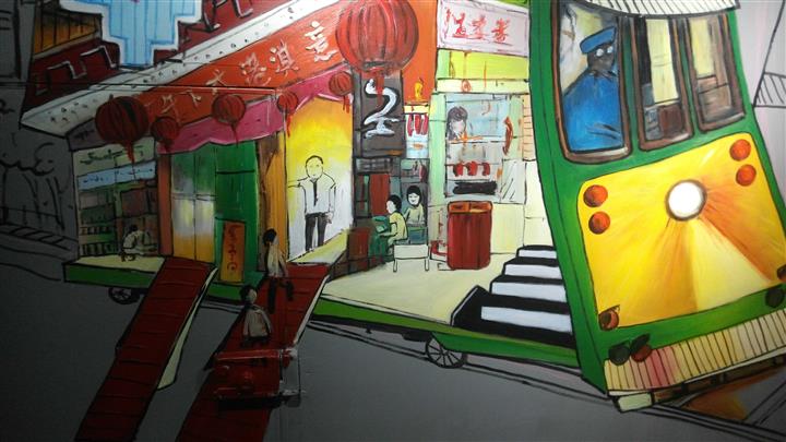 餐厅墙绘