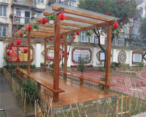 临邑防腐木花架1