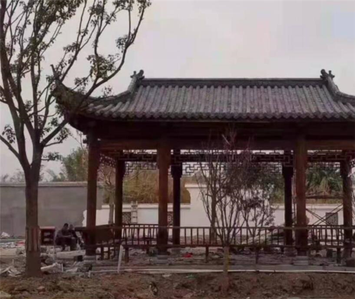 晋宁假山假树h永善仿木凉亭施工队 
