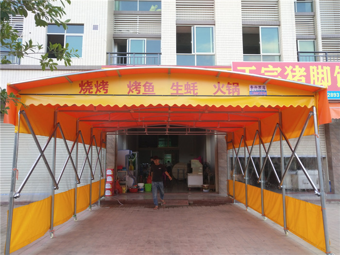 河源伸缩棚安装