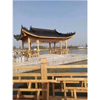 喀什防腐木凉亭设计 