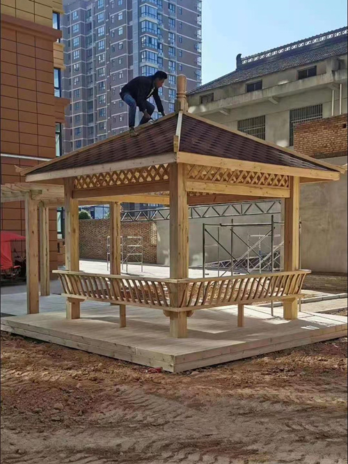 喀什防腐木凉亭 
