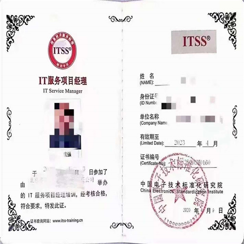 新疆IT服务工程师证书