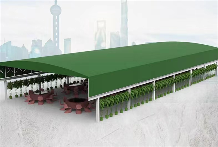 宁波海曙区膜结构推拉篷