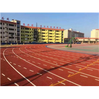 绍兴球场跑道摊铺沥青工程