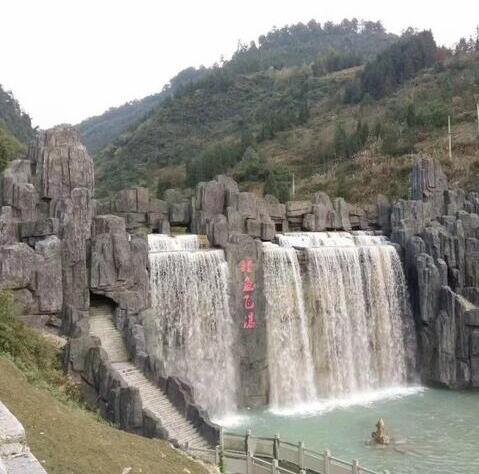 丽江假山瀑布h湖北假山鱼池h广西水泥塑石