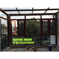 中空断桥铝二合一平开门窗 