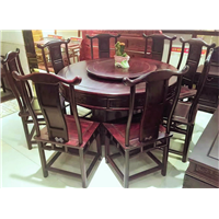 明式餐桌（材质：赞比亚紫檀、老挝酸枝） 