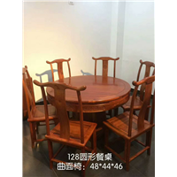 缅花素面圆餐桌 