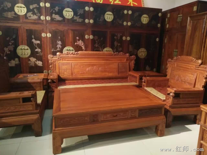 中国结沙发六件套（材质：**花梨、刺猬紫檀） 