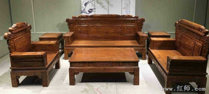 兰亭序沙发（材质刺猬紫檀） 