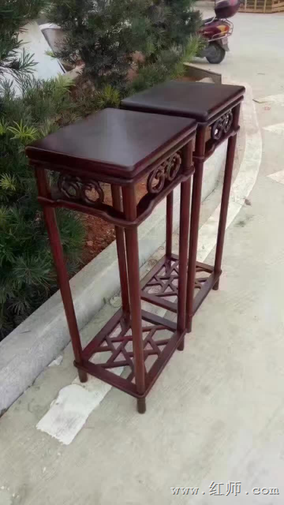 素工花架（材质赞比亚紫檀、**花梨） 