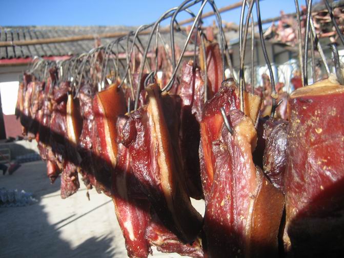 藏式烟熏肉--四川藏猪腊肉