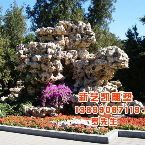 新疆室外假山喷泉-新疆绿化室内假山工程 