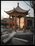 石雕凉亭 中式六角凉亭 大理石凉亭加工 石头凉亭加工制作 园林雕刻加工厂